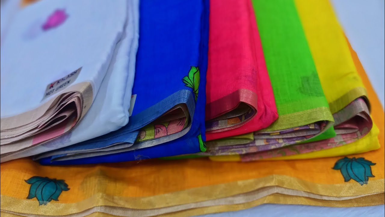 Offer_Sale 🔥 Linen cotton saree with kalamkari pichwai design_Rs.480/-+$  Whatsapp:9677449666
