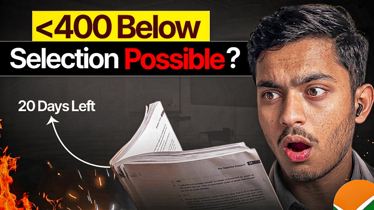 NEET 2026 20 Days Left 😰 | Below 400 Marks Selection Possible?