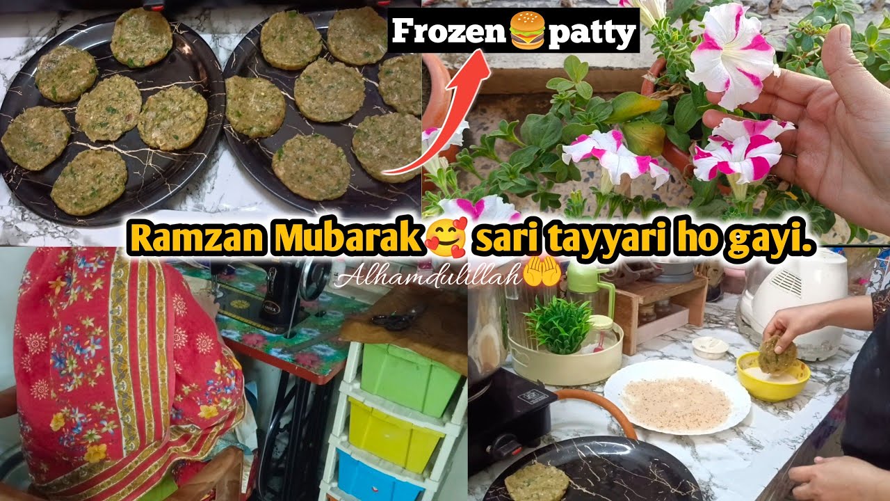 Ramzan ka chand  🌙dikh gaya | Ramadan mubarak😊 | Frozen Chicken Burger Patty 🍔