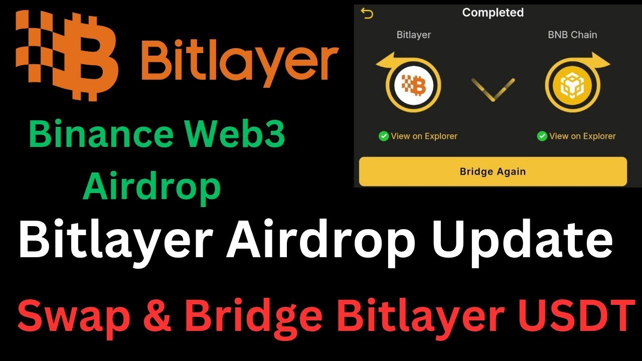 Bitlayer Airdrop Update | Swap Bitlayer USDT | Withdraw Bitlayer USDT | Binance Web3 Airdrop