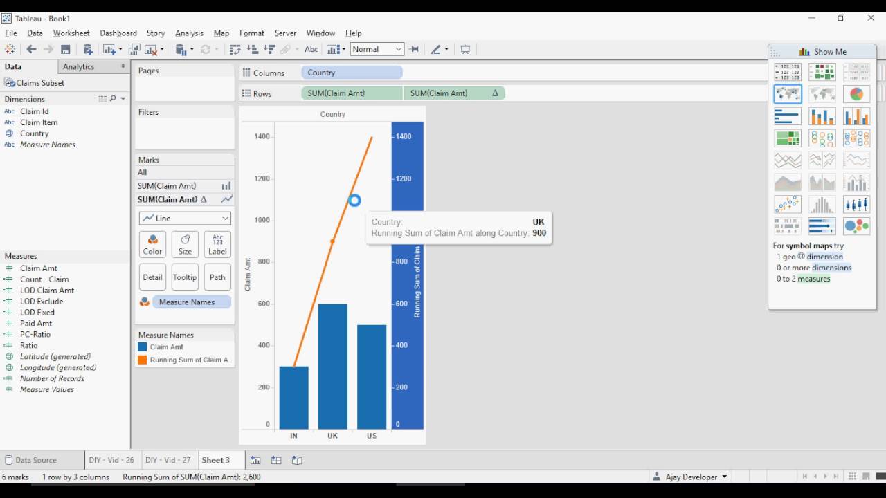 Tableau - Do it Yourself Tutorial - Table Calculations - DIY -28-of-50