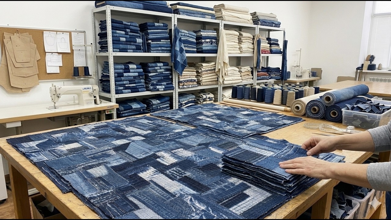 Придумала НОВЫЙ способ шитья из джинсов! DIY denim! Upcycling!
