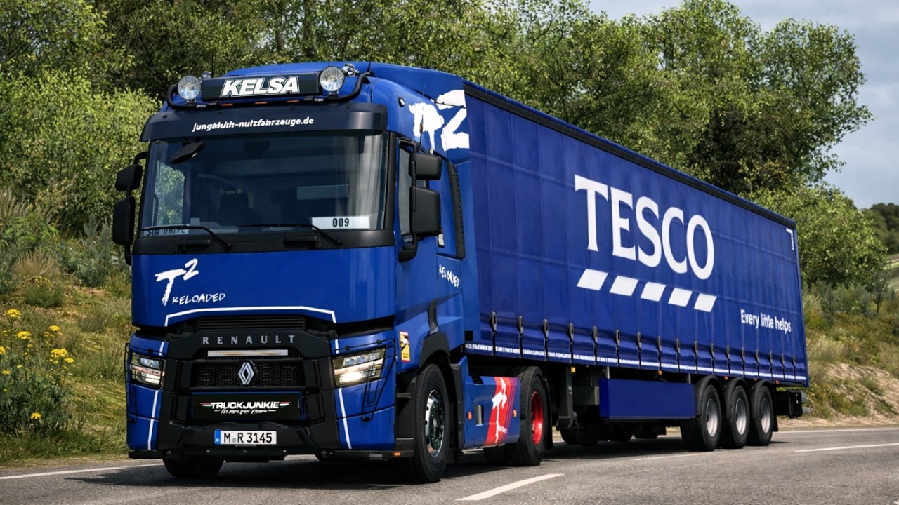 Blue Beast Renault T EVO on the Tight Curvy Mountain Roads! #ets2 1.58 Megamod 4K
