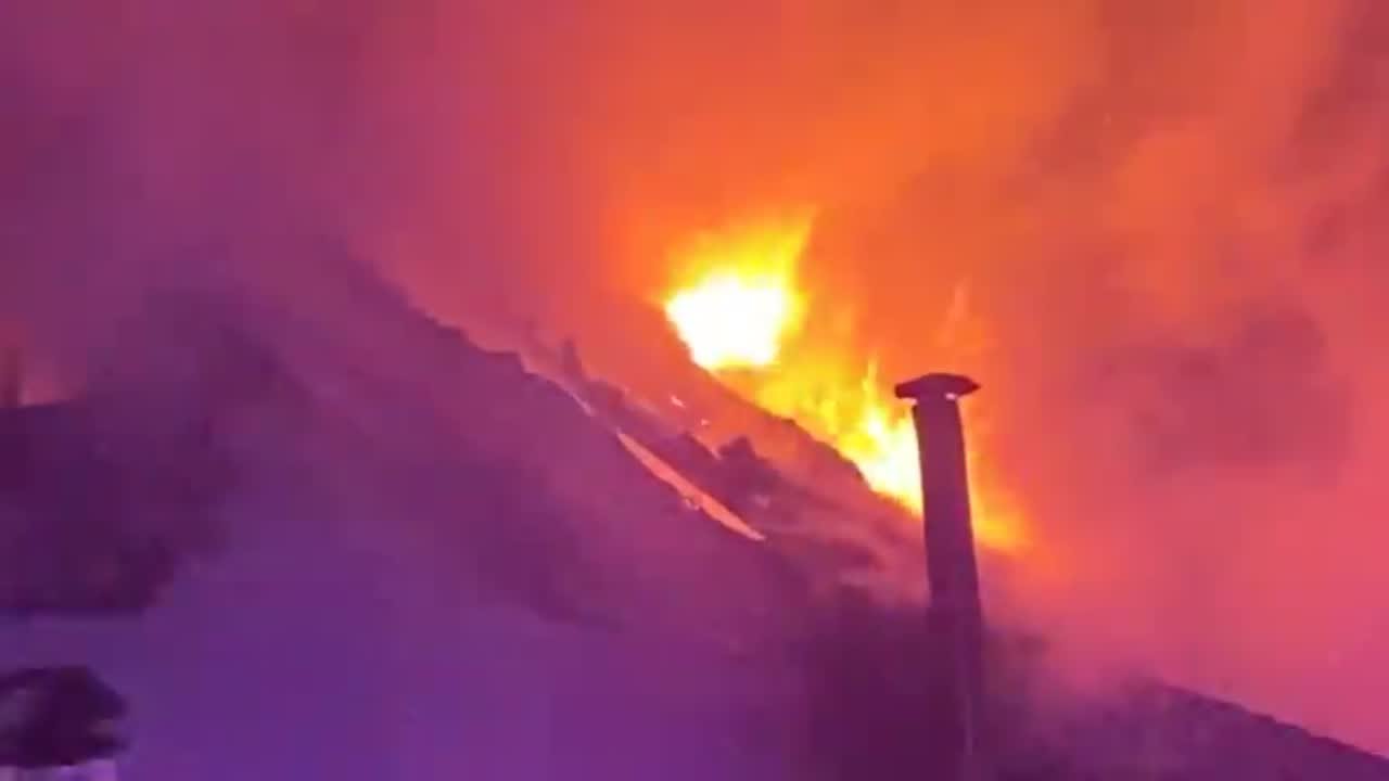 Live: Carterville house fire, flames through the roof