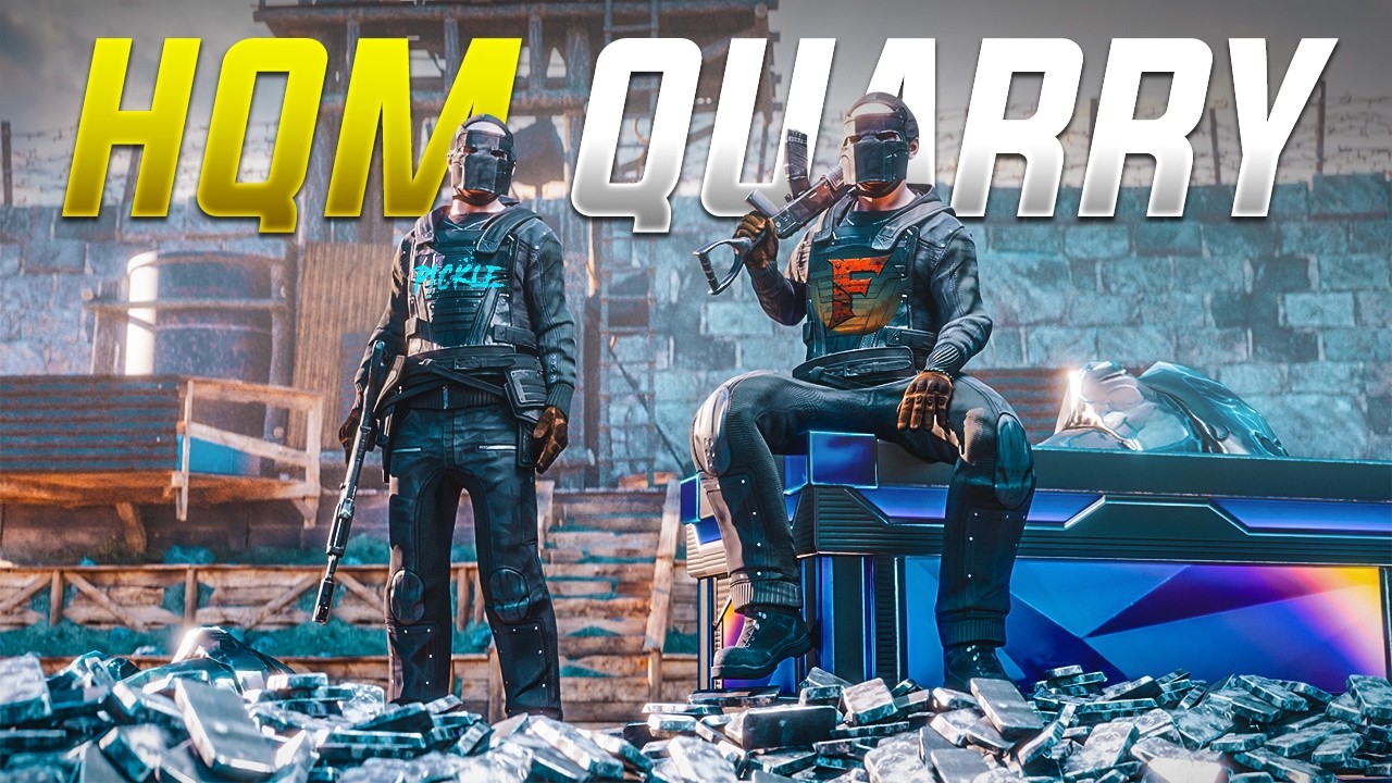 CLAIMING HQM QUARRY on WIPE DAY! (2v10 Raid Defense) - Rust Movie