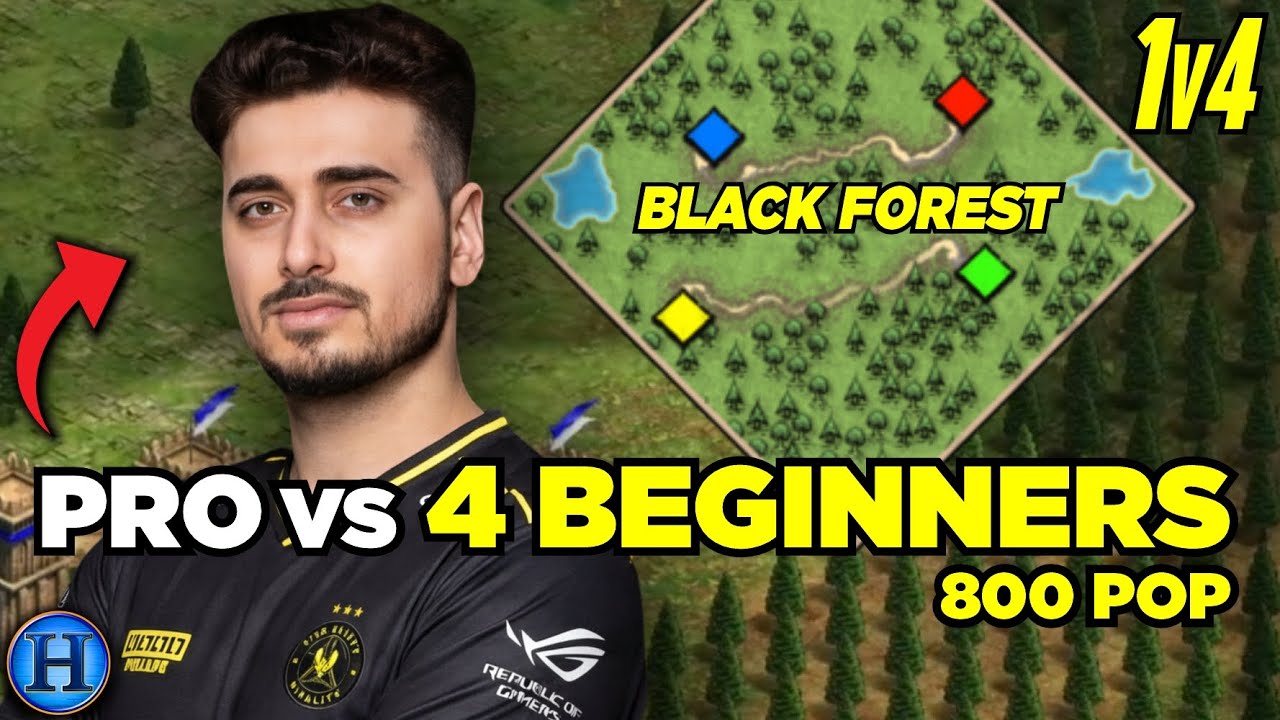 Pro 200 Pop vs 4 Beginners 800 Pop ON BLACK FOREST