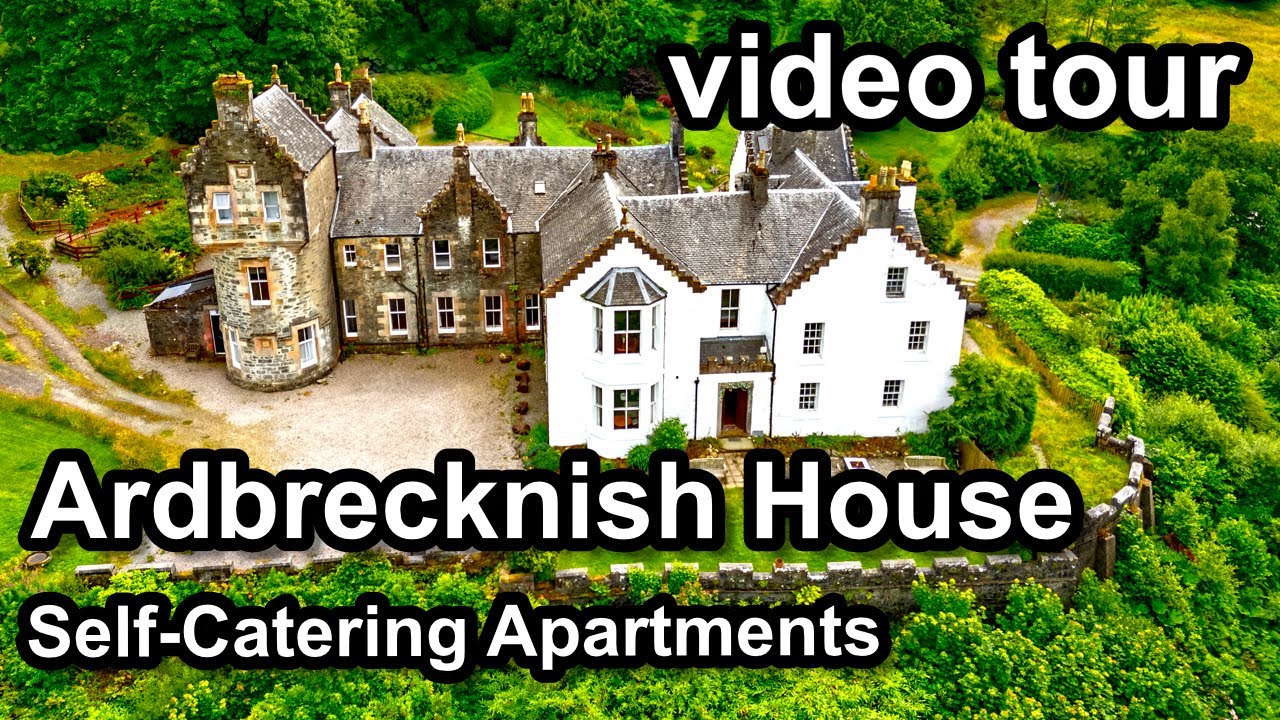 Video Tour of Ardbrechnish House with 9 self-catering apartments by Loch Awe in Argyll, Scotland
