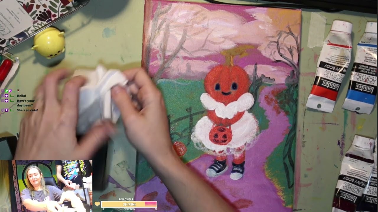 Painting on canvas and our face?!