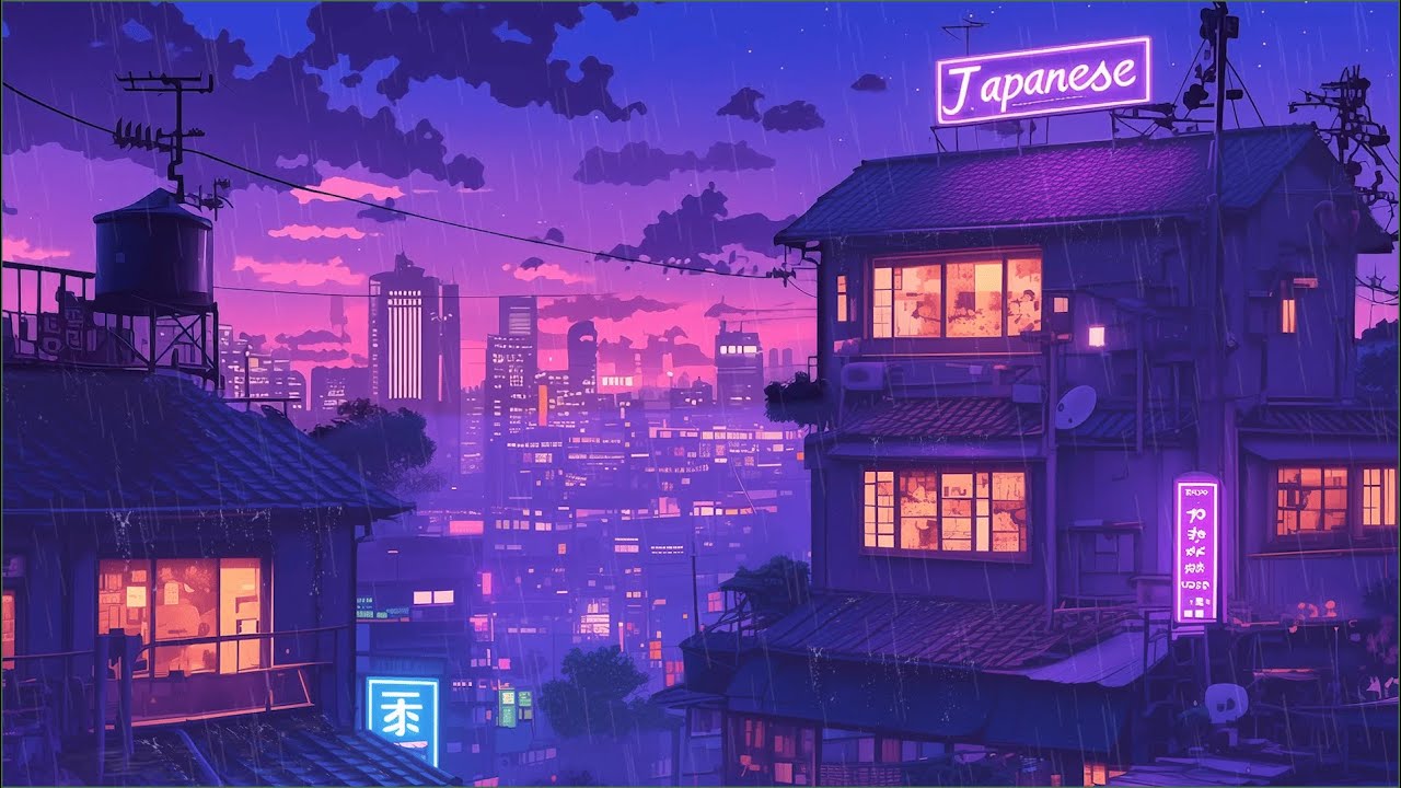 Tokyo Nights in 1990s 🌙 Rainy Lofi Hip Hop for Sleep & Focus | Live Stream by The Japanese Town