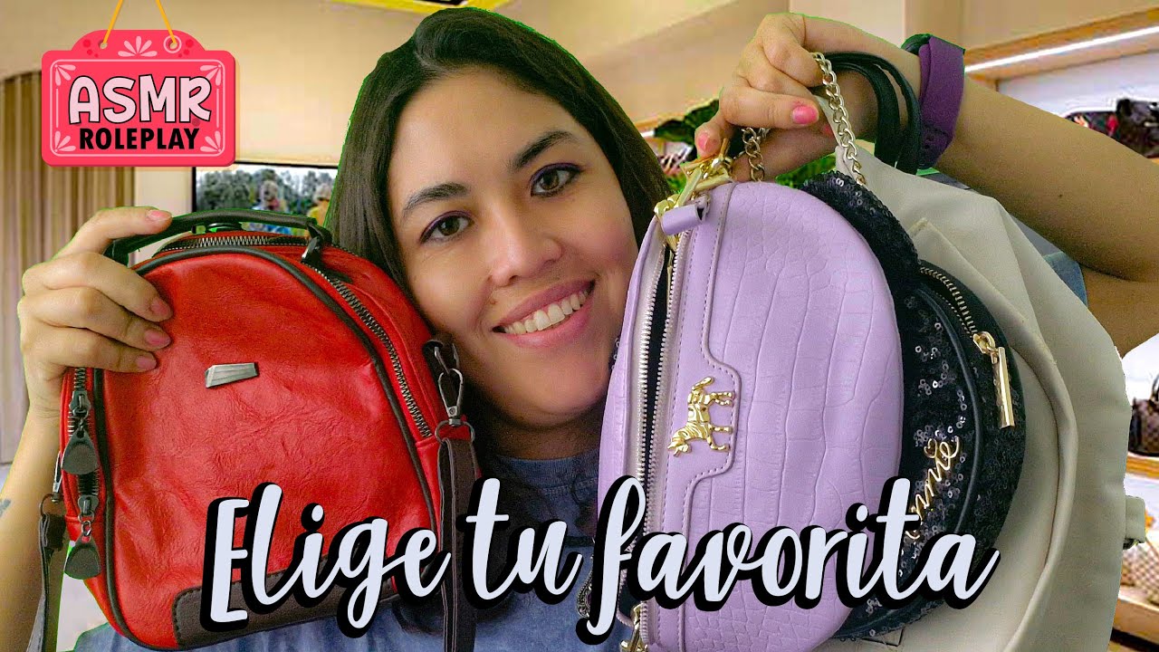 ASMR | Eliges tu nueva cartera favorita (Sonidos de cuero, cierres y susurros) 😴