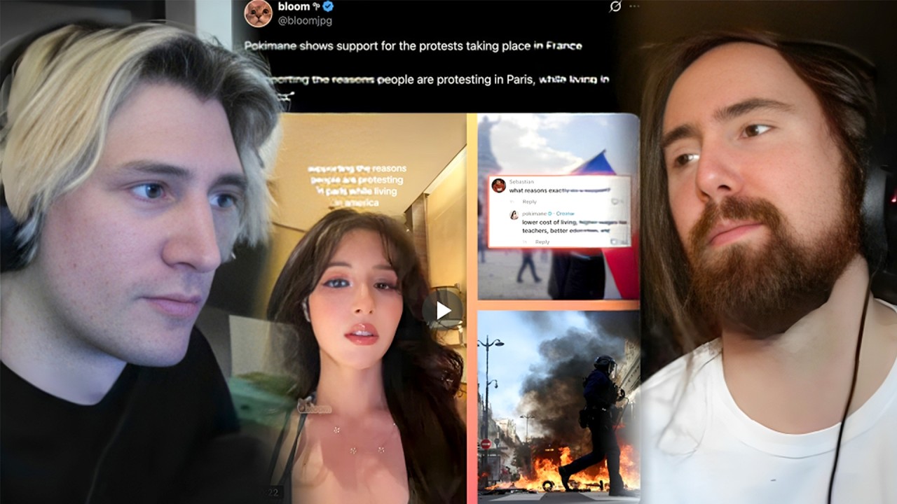 Pokimane Backlash Over French Protest, xQc & Asmongold REACT