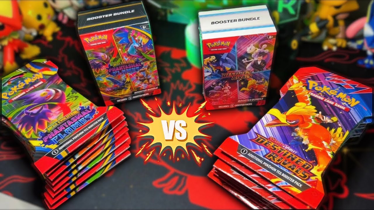 Destined Rivals VS Phantasmal Flames! Who Will Win This Pokemon Pack Battle?