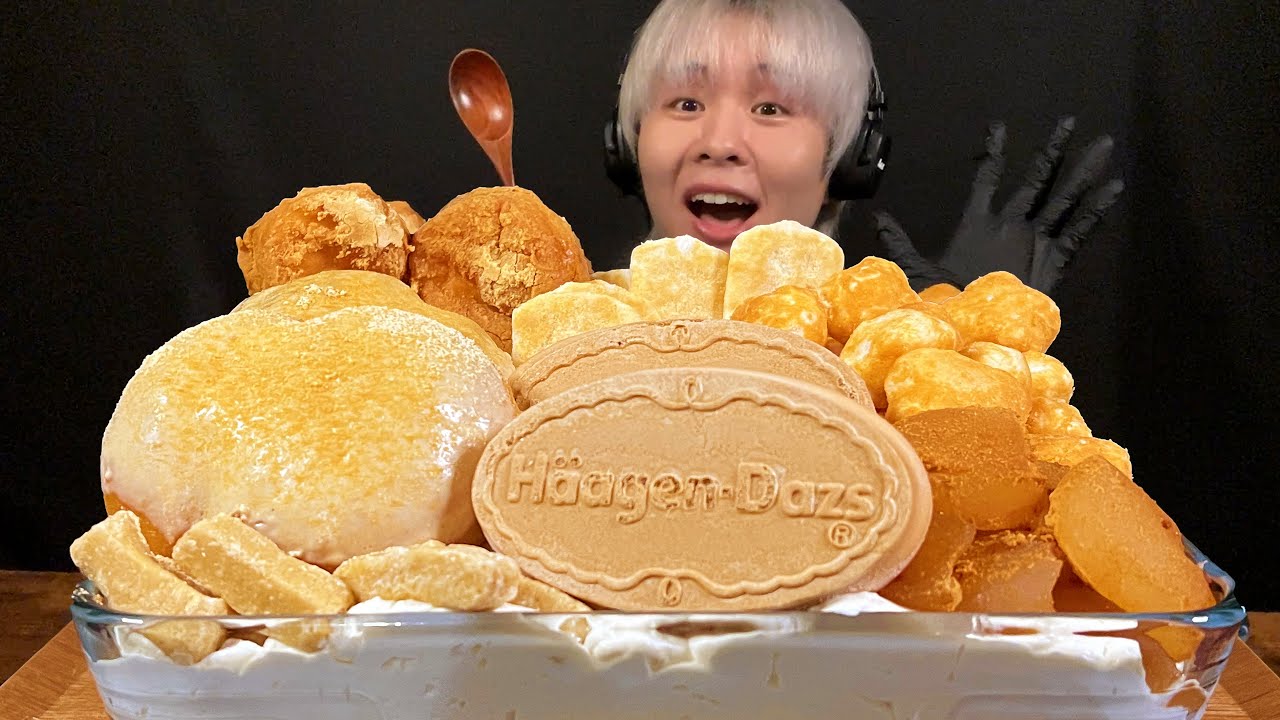ASMR 巨大きな粉パフェ大食い‼️〜きな粉よりも素朴でありたい〜【咀嚼音】