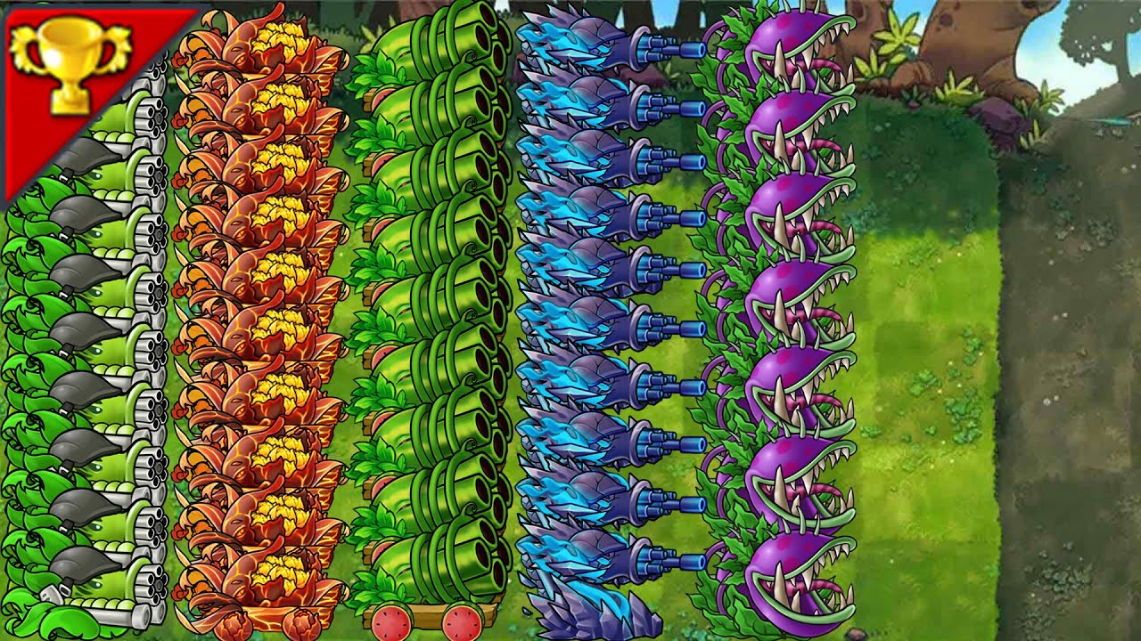 99Giant plants VS 999Zombies-------Plants vs Zombies
