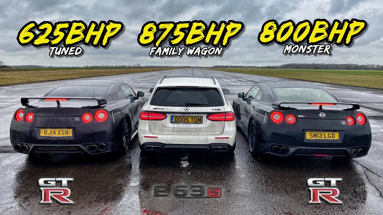 СЕМЕЙНЫЙ УНИВЕРСАЛ против ГОНОЧНОГО АВТОМОБИЛЯ. 875 л.с. E63S против 800 л.с. GTR против 625 л.с....