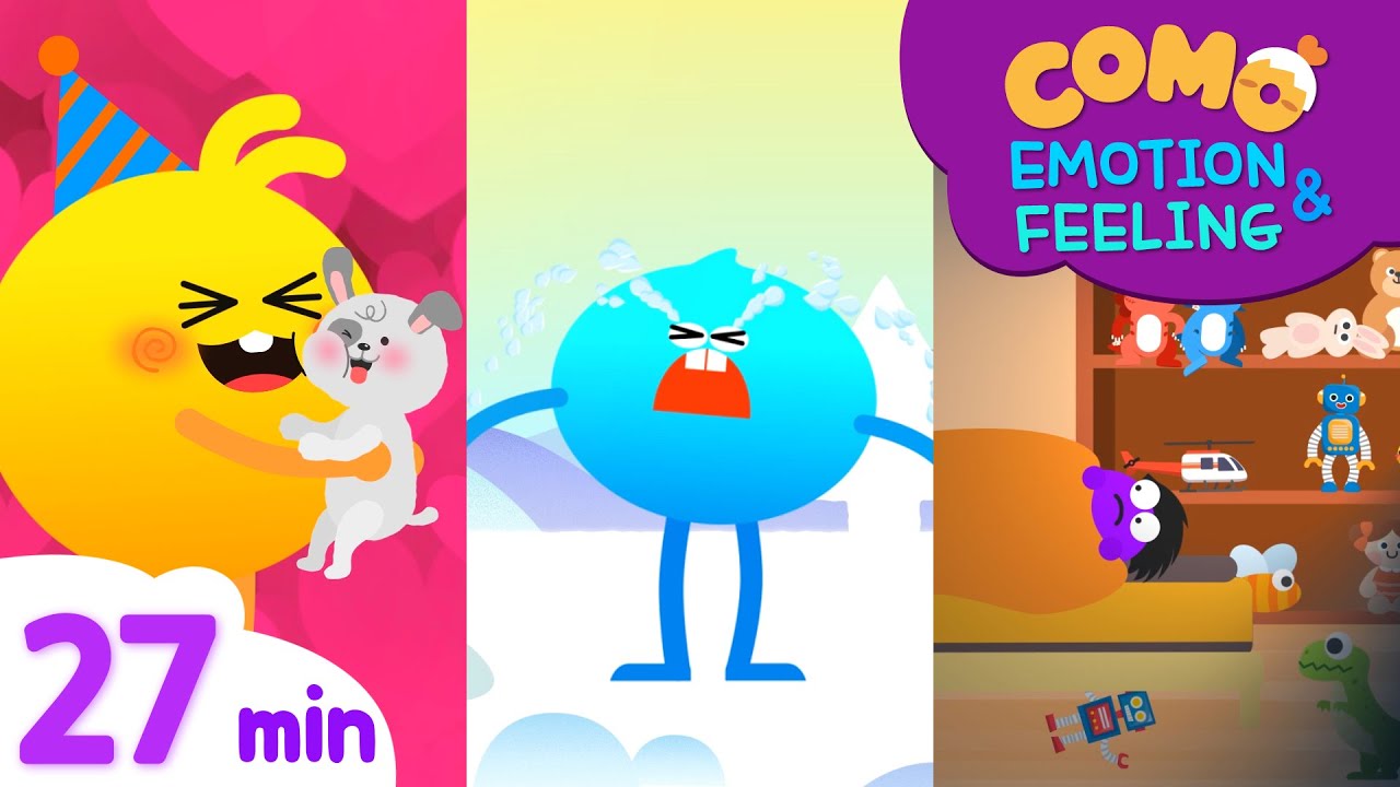 Emotion & Feeling with Como | Learn emotion 27min | Cartoon video for kids | Como Kids TV