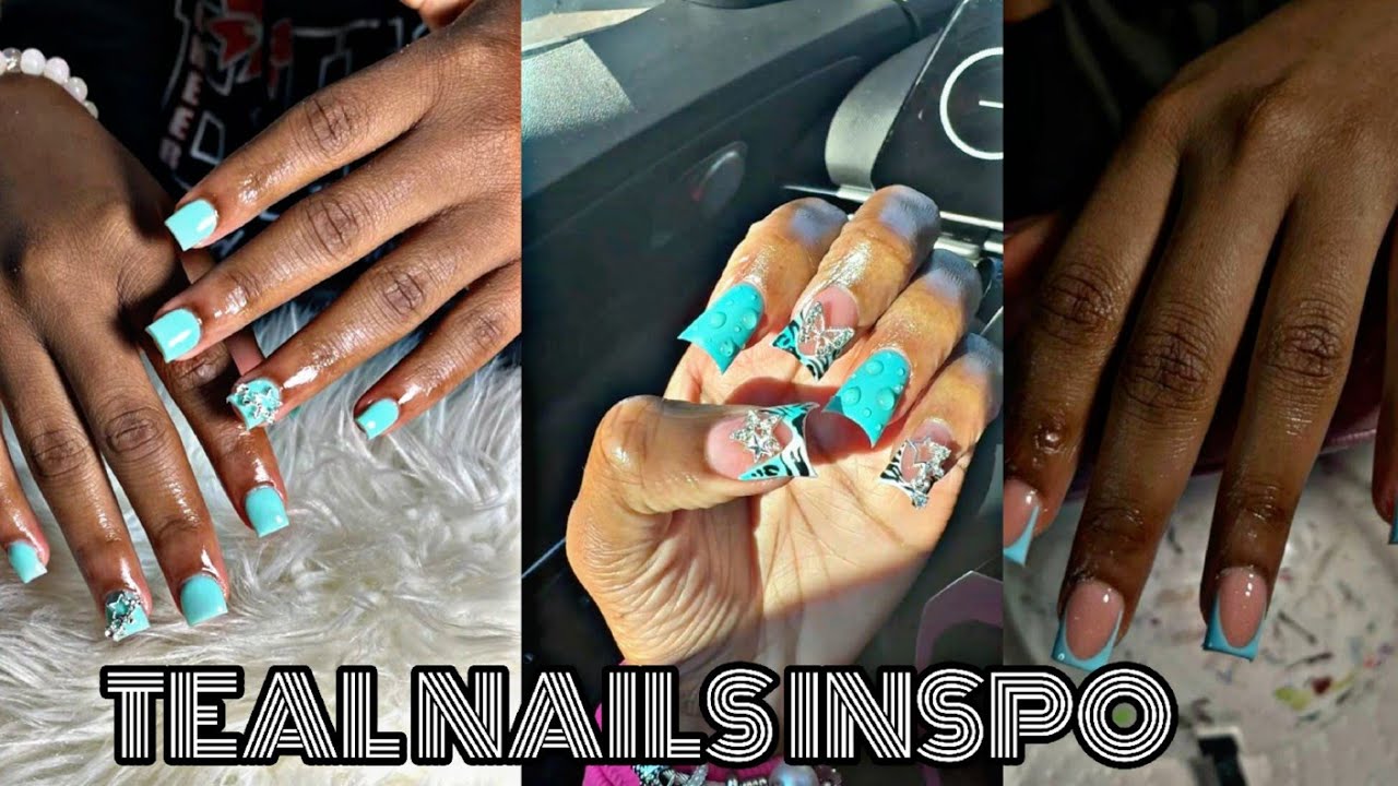 Вдохновение для бирюзового маникюра | KELS♡! | #nailtok #tealnails