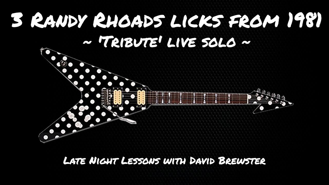 3 Randy Rhoads Licks From 1981 (Live Solo)
