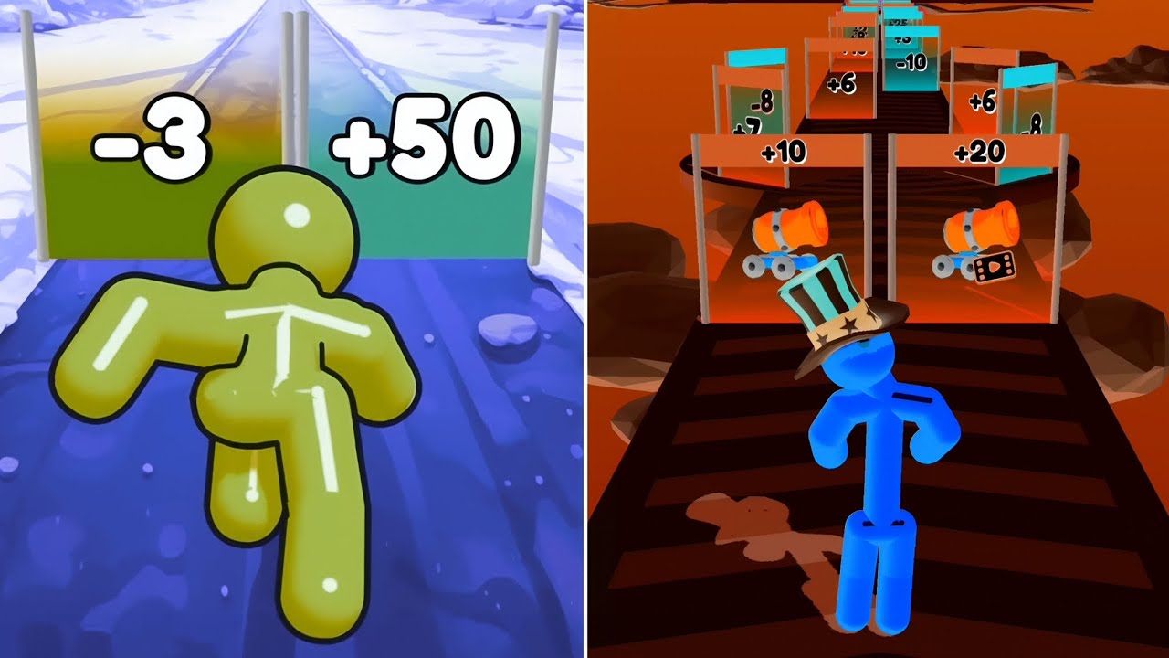Tall Man Run 🕺vs Reverse gameplay  Colour Run walkthrough , iOS Android New Update  ( part : 1652 )