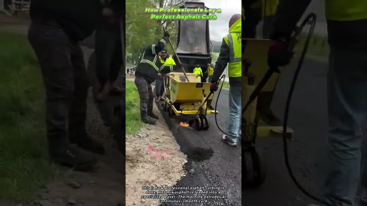 How Professionals Lay a Perfect Asphalt Curb