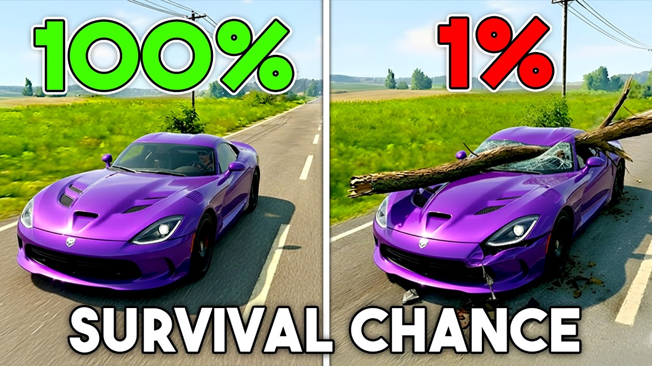 BeamNG.Drive Survival Chance Crashes #62 (With Dummies) | Realistic Crashes