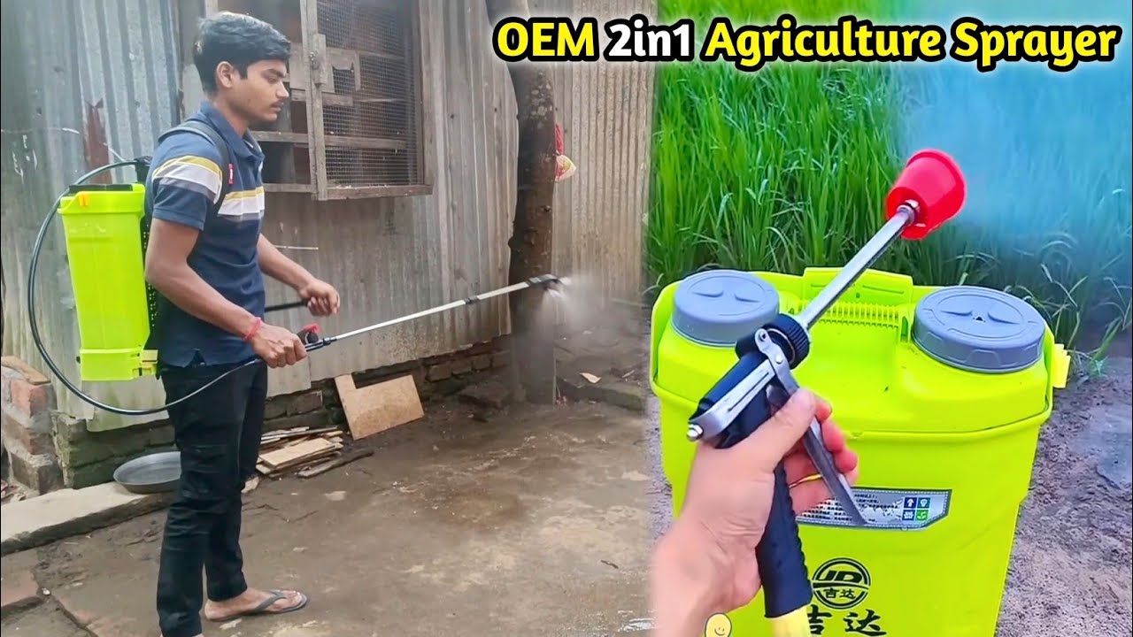 OEM 2in1 Agriculture Sprayer 12V8A Battery Manual Operated Knapsack With Copper Gun 18L Sprayer 