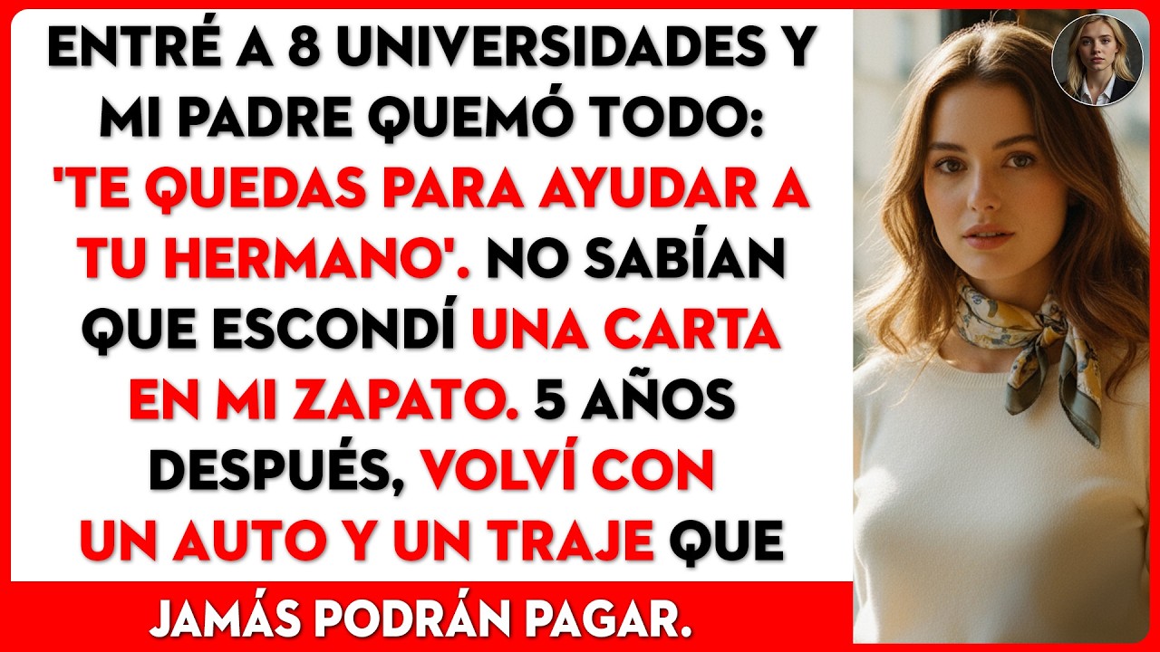 Mis padres quemaron mis cartas de admisión, pero guardé una que no encontraron.