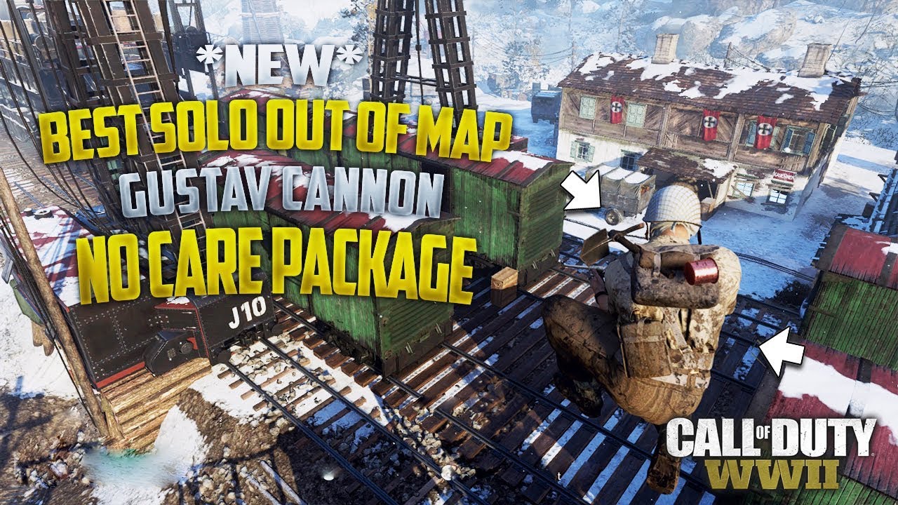 CoD WWII *New* Best Solo Out of Map Gustav Cannon | No CarePackages