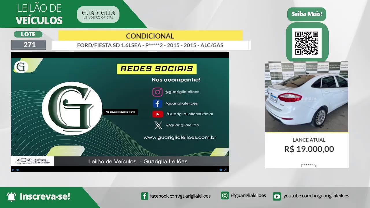 LEILÃO DE VEÍCULOS EM CAÇAPAVA/SP - 26/02/26