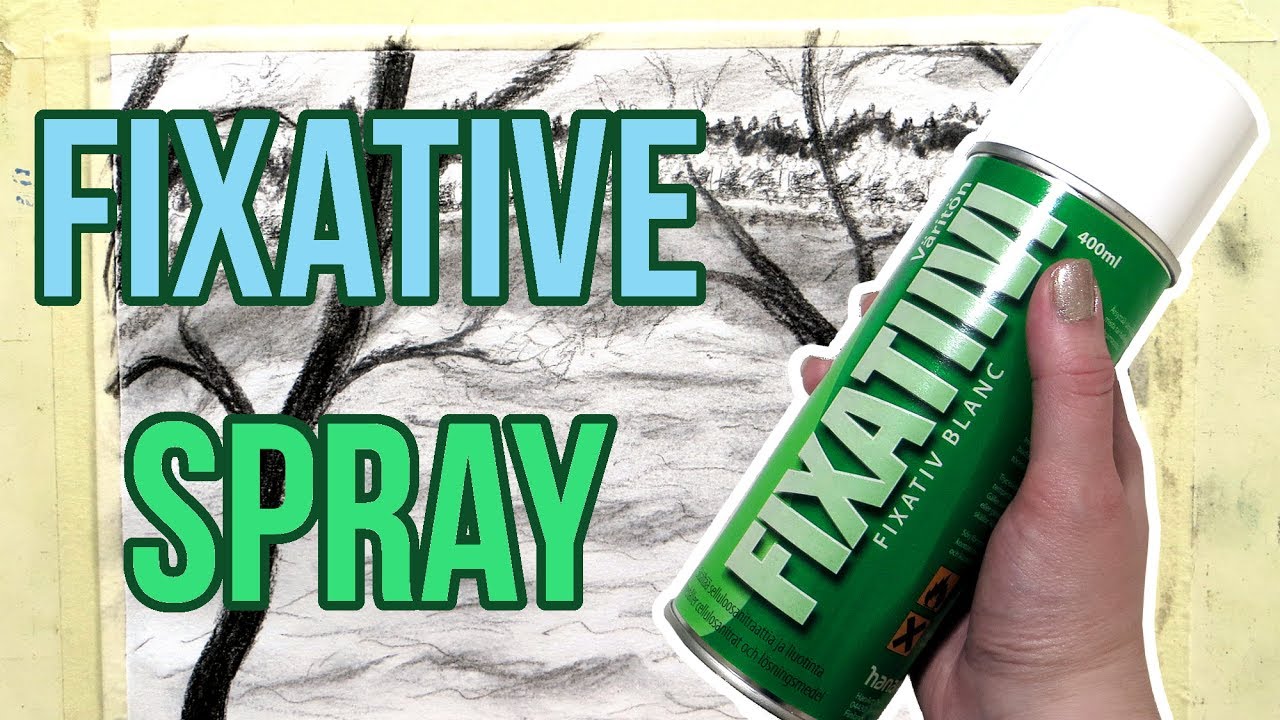 How to Use Fixative Spray and Stop Charcoal Drawings from Smudging || Art Tips