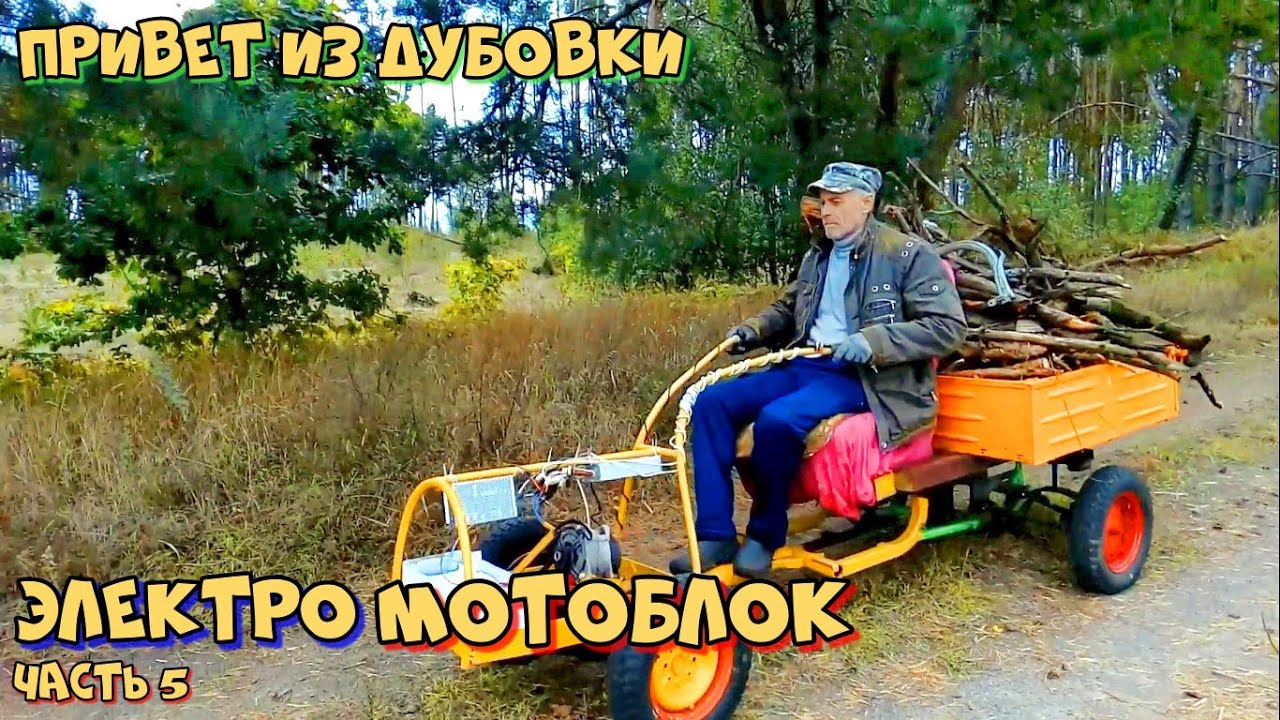 В лес за дровами на самодельном электромотоблоке - Привет из Дубовки