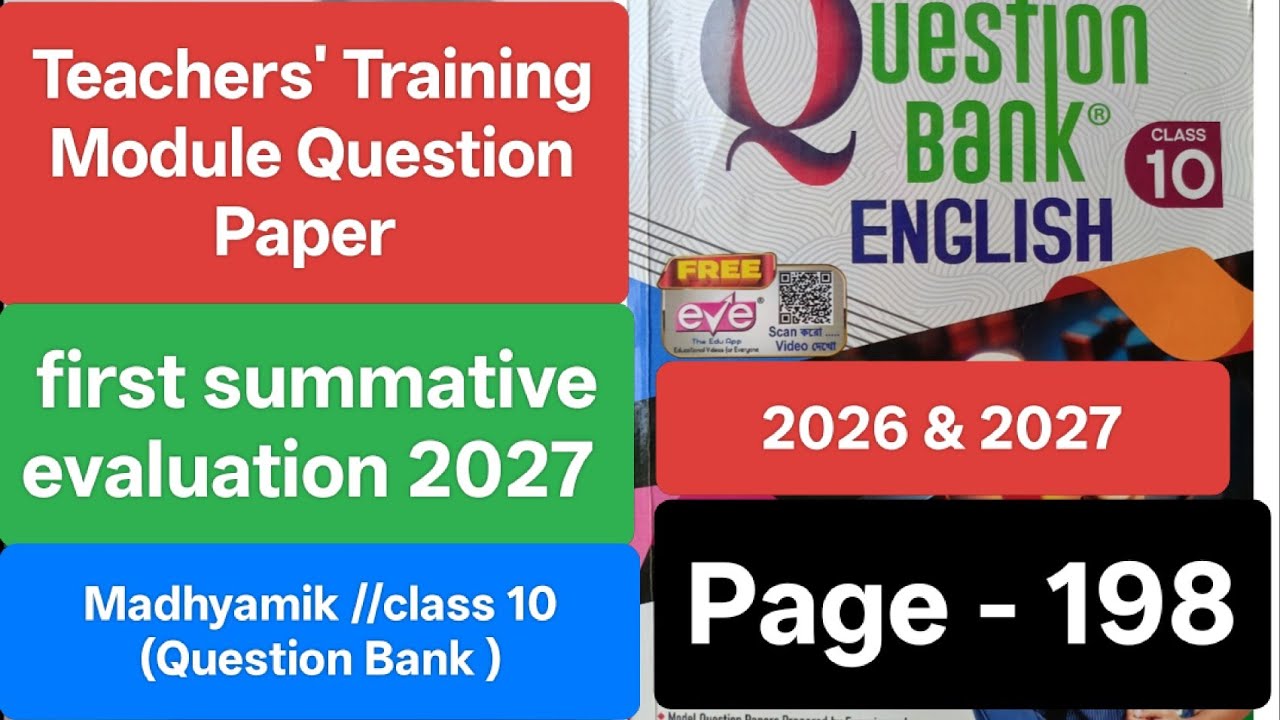 Class 10English Question Bank(Roy &Martin) 2026-27|First Summative Evaluation2027|Page 198|Madhyamik
