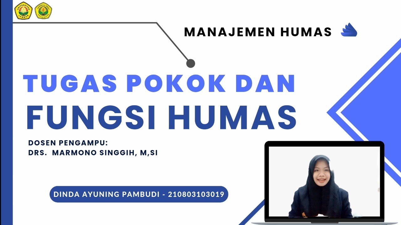 Tugas Pokok dan Fungsi Humas - MANAJEMEN HUMAS