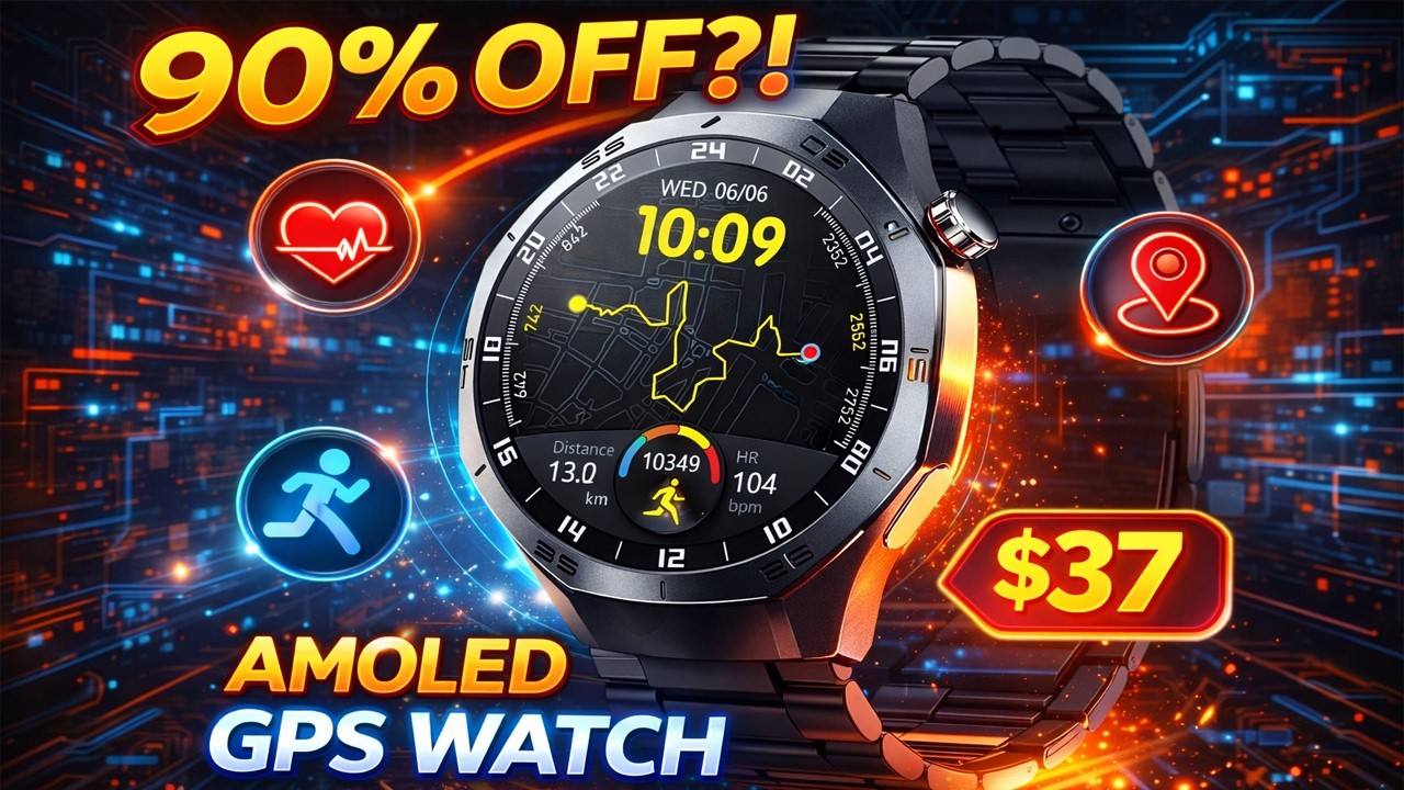 $37 Smartwatch with AMOLED & GPS?! GUHUAVMI GT5 Pro Review