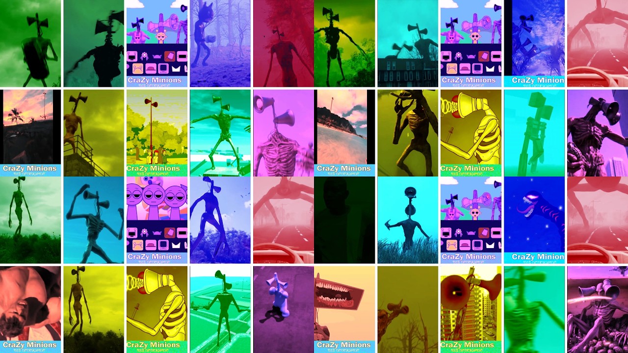 Siren Head Hause Head Megamix MegaBattle-TilesHopEdmRush! #coffindance #sirenhead