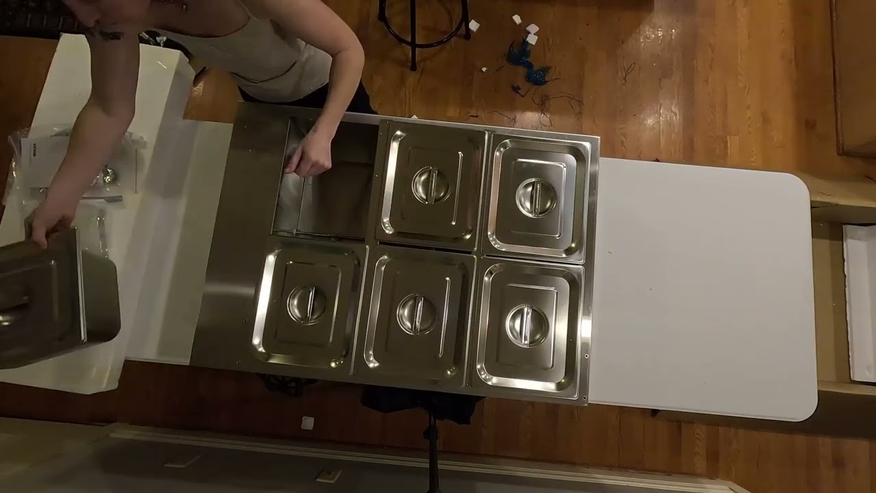 Unboxing + Set Up for the VEVOR 6-Pan Commercial Food Warmer, 6 x 12QT Electric Steam Table