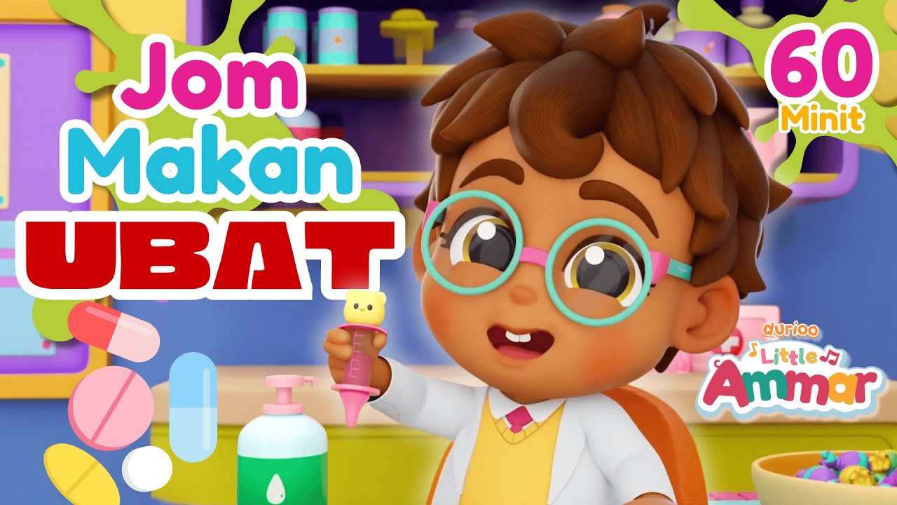 💊 Jom Makan Ubat! Little Ammar Belajar Sihat | Kompilasi 60 Minit Durioo+ Pengasas Omar & Hana