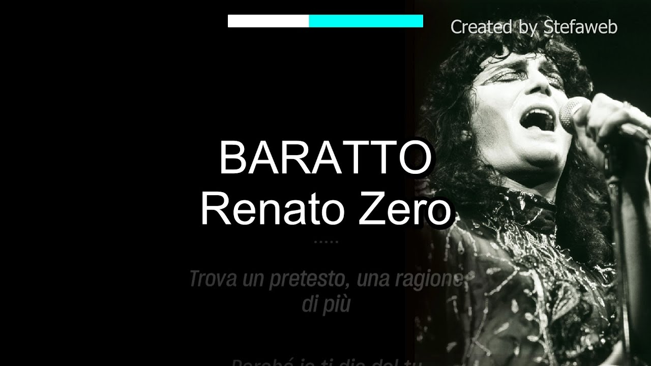 Renato Zero - Baratto (Karaoke Originale + cori)