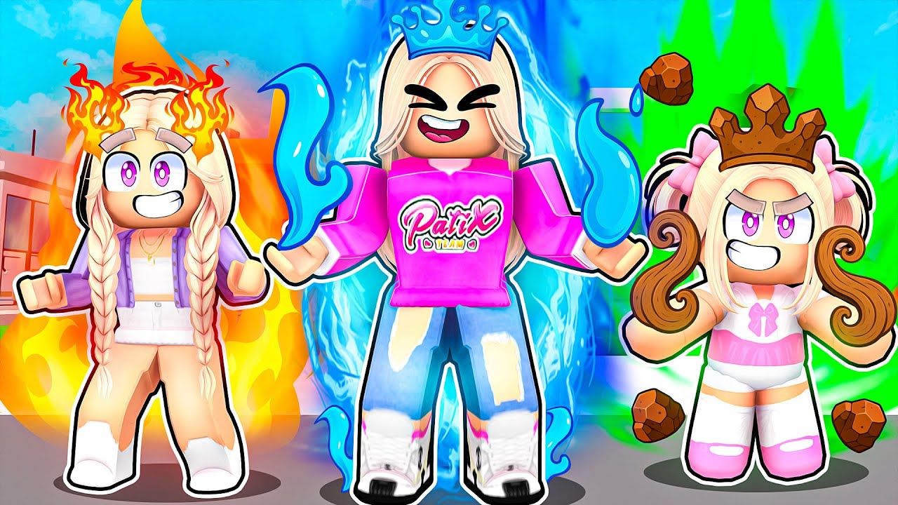 RODZINA ŻYWIOŁÓW - OGIEŃ, WODA, ZIEMIA - na BROOKHAVEN w ROBLOX!  🔥💧🌱