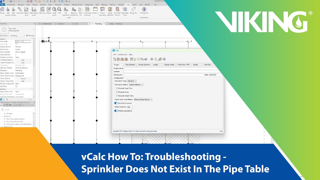 vCalc How To: Troubleshooting - Sprinkler Does Not Exist