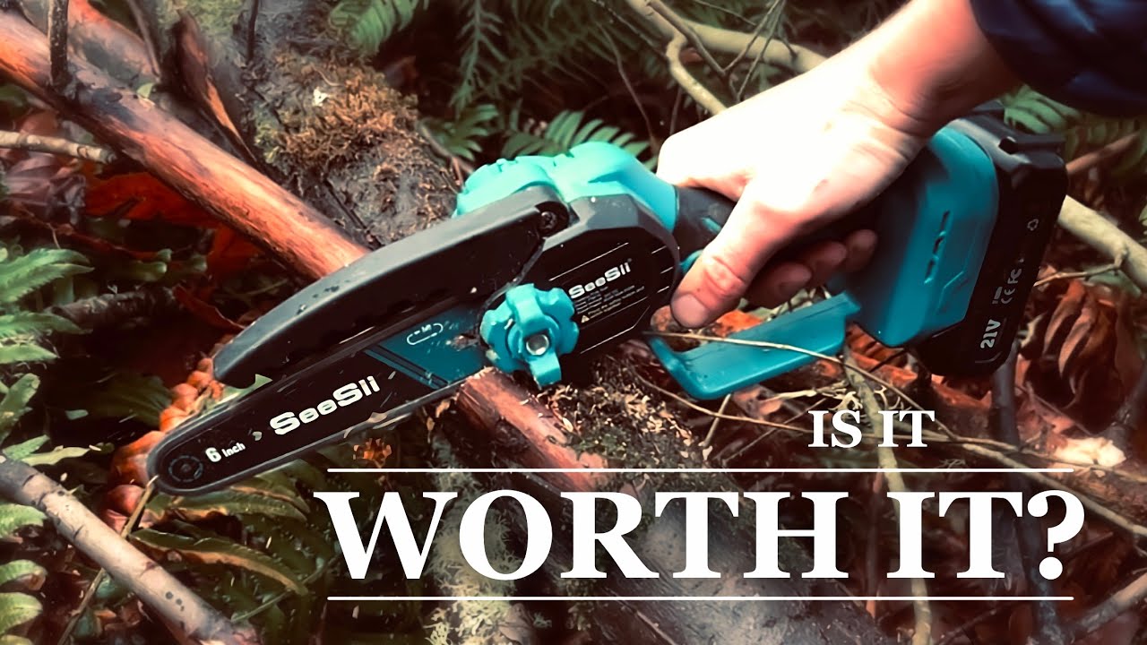 I tested this 6 inch handheld chainsaw | Seesii Mini Chainsaw Review