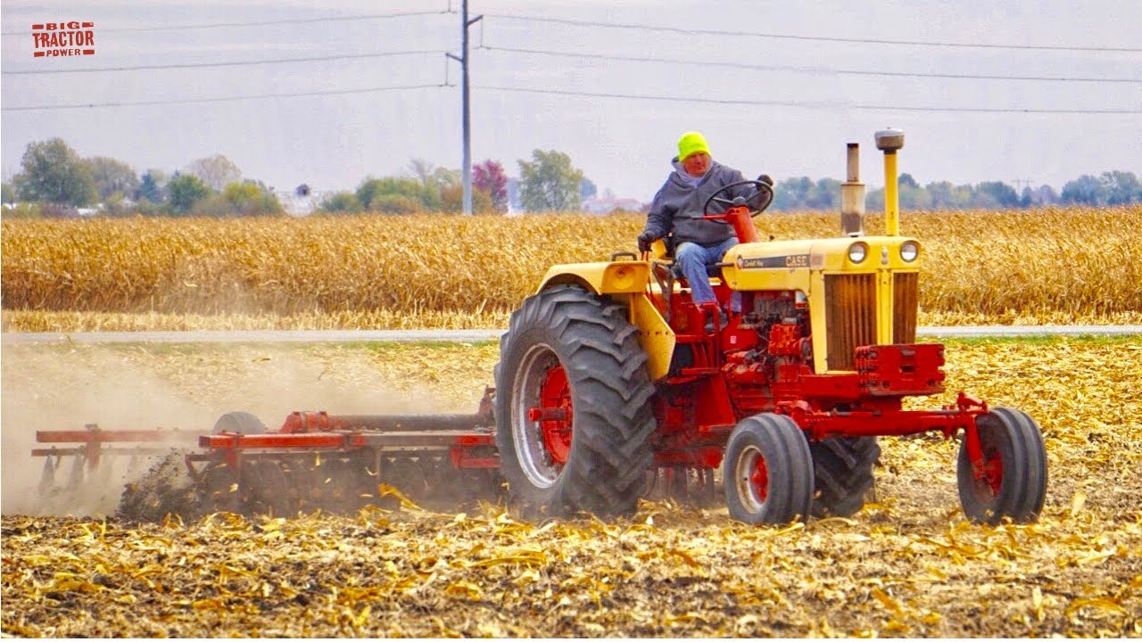 CASE 1030 & 1370 Tractors Working on Fall Tillage