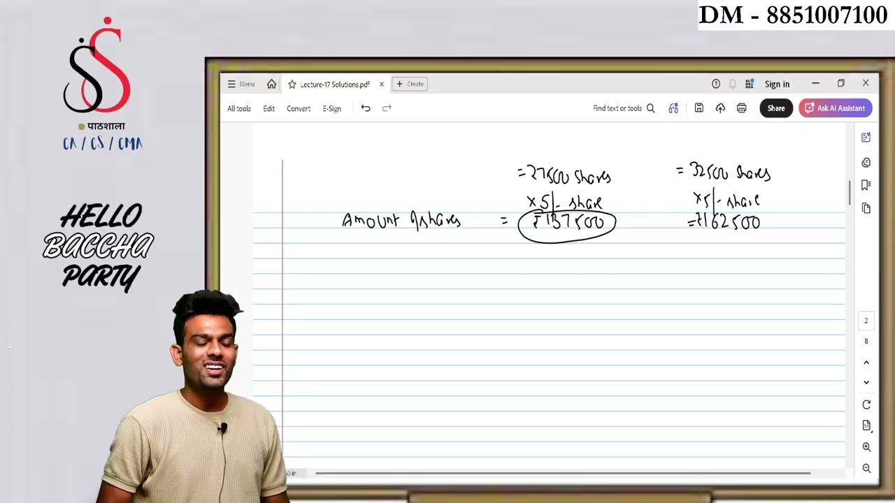 Amalgamation ICAI Q.s | L25 | CA Inter accounts Full revision Sep 26 | Sandeep sir
