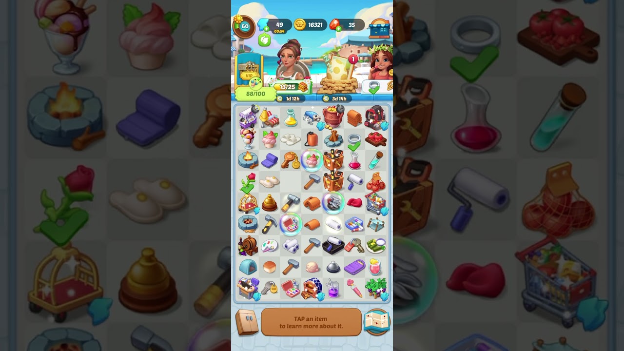 Seaside Escape Merge Game (Mobile) Bingo Event Gameplay Walkthrough Levels 59-60