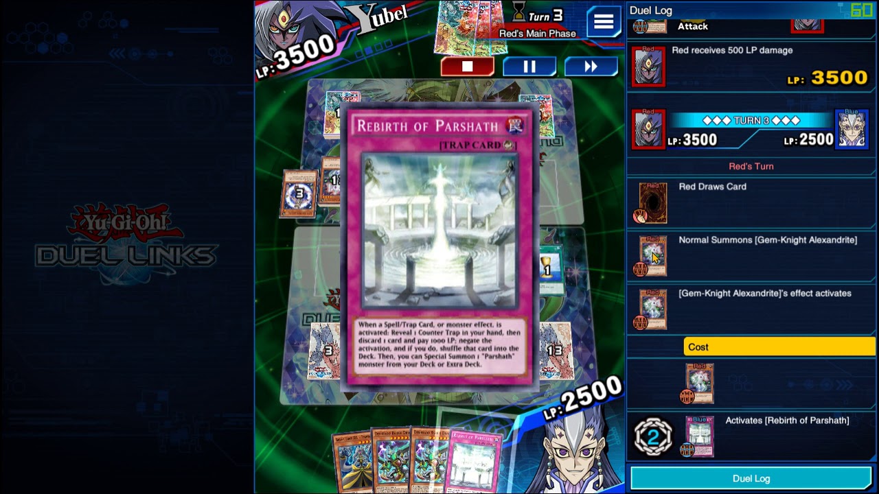 Yu Gi Oh! Duel Links Counter Trap Desperado(MOD) vs Grass Gem Knights