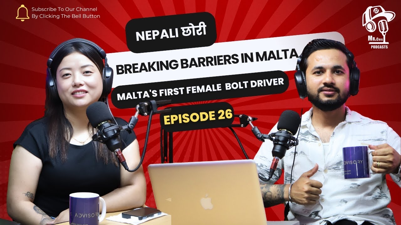 Mr. Cool Podcast #EP26 - Mrs. Kanchan Gurung - First Nepali female cab driver in Malta. #bolt #uber