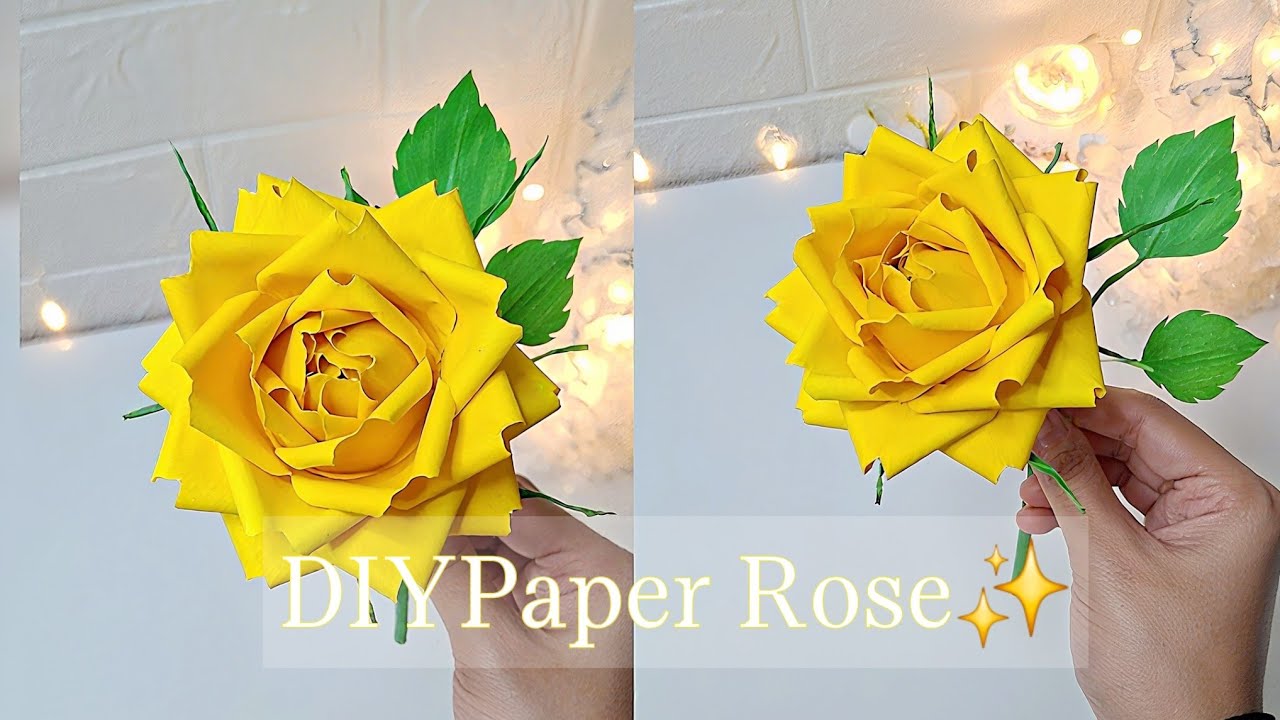 Super Aesthetic Paper Rose/ step by step tutorial /How to make flower from tissue paper|Paper Rose 
