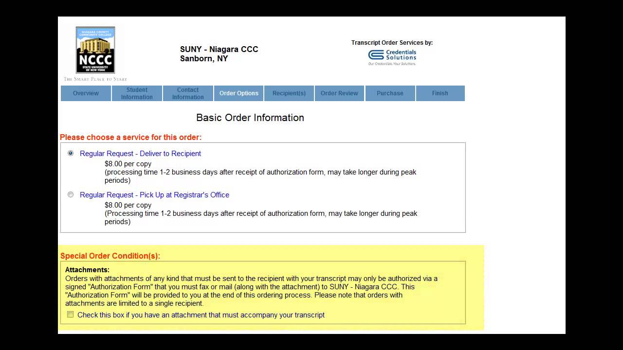 Ordering Official Transcripts Online
