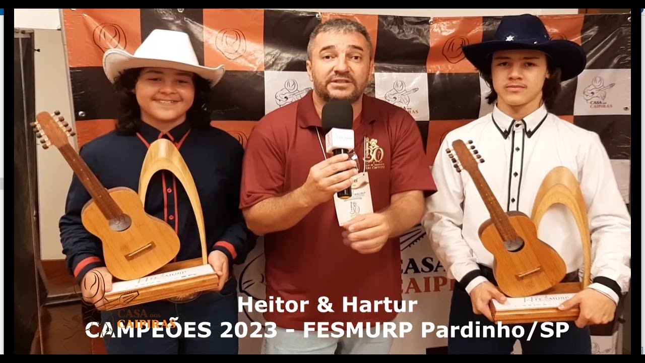Heitor e Hartur CAMPEÕES   14º FESMURP Pardinho SP entrevistas