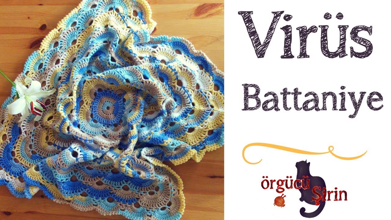 Virüs Battaniye / Tığ İşi  Örgü Modelleri